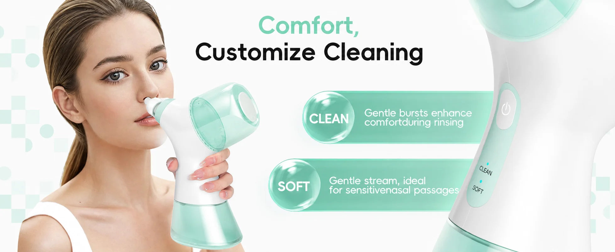 Sinus Relief Electric Nasal Irrigator With Separate Tanks - 10