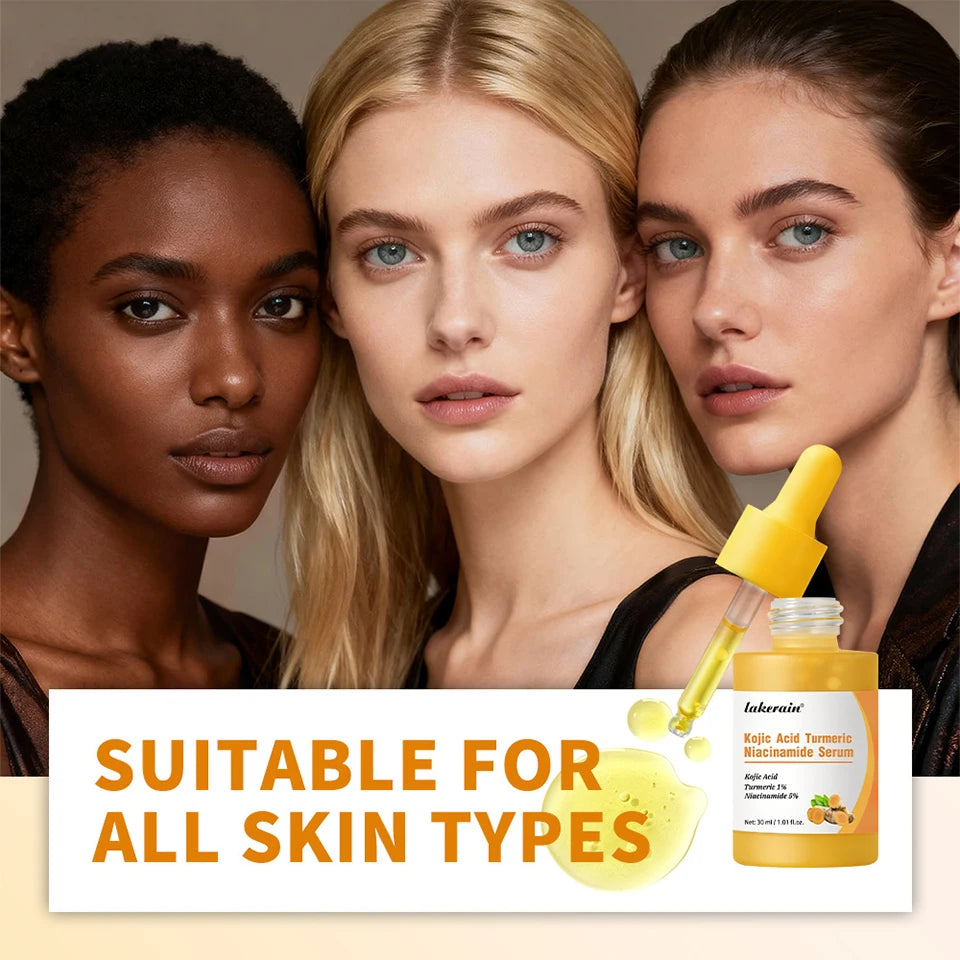 Face Skin Kojic Acid Turmeric Serum for Brightening and Hydration