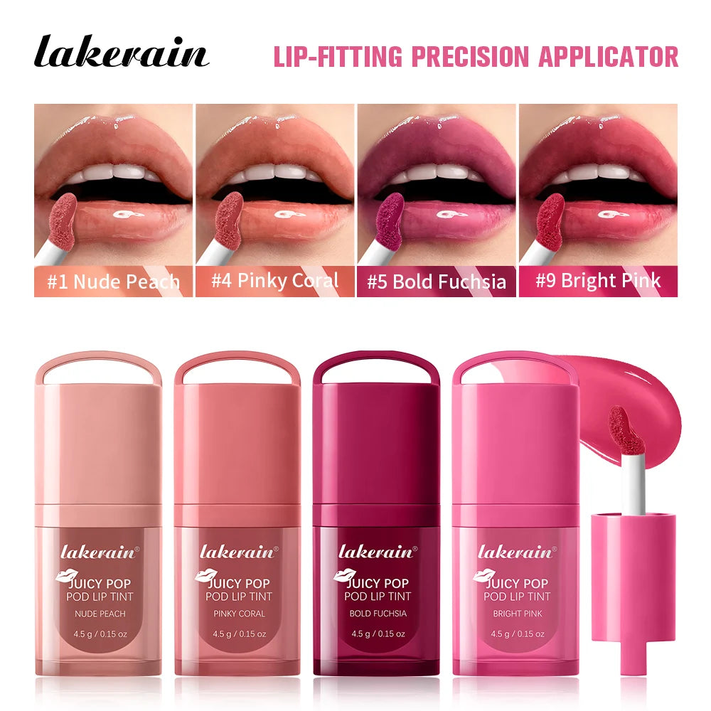 Daily Makeup Juicy Pop Pod Lip Tint Gloss with High Shine Finish - 1