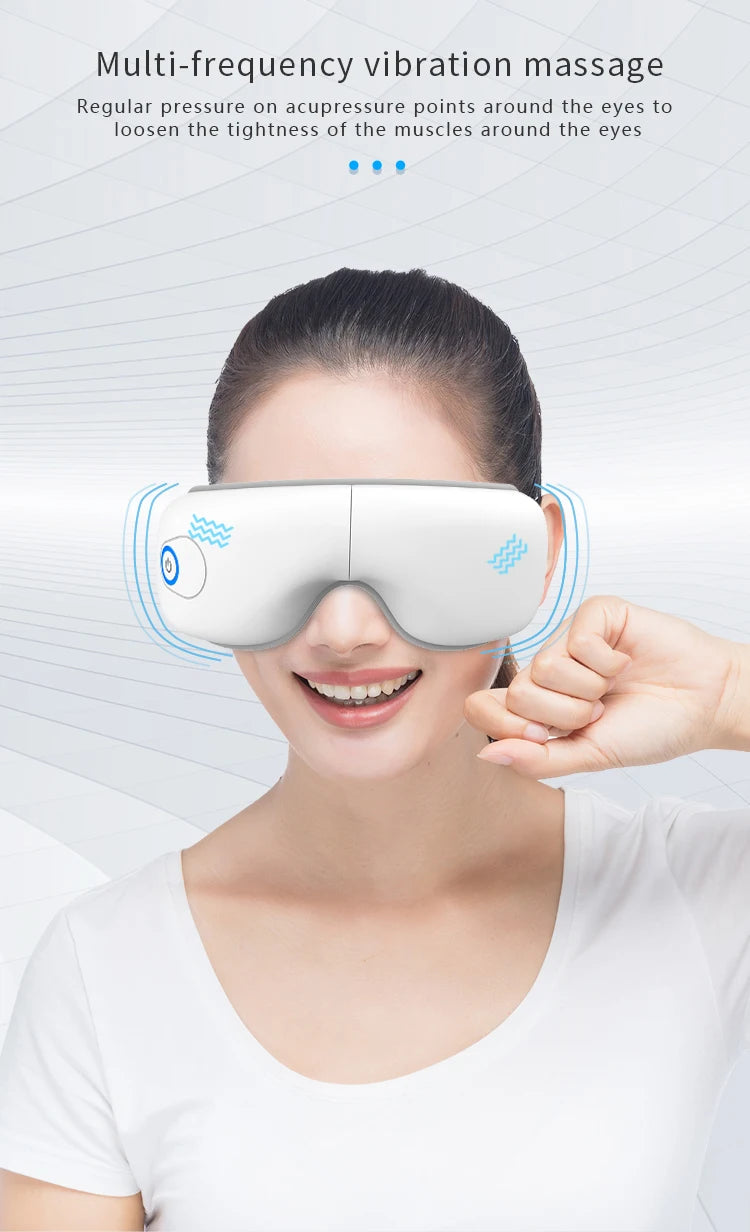 Dry Eyes Relief Rechargeable Eye Massager with Air Pressure and Heat - 12
