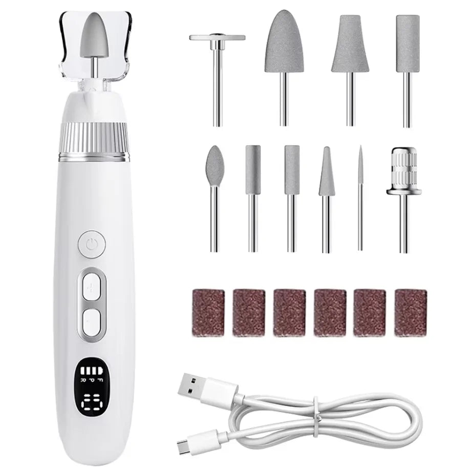Home Manicure Electric Nail File Set for Easy Trimming and Polishing