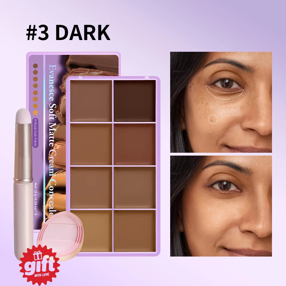 Daily Makeup Cream Concealer Palette Long Wear Natural Flawless Soft Matte
