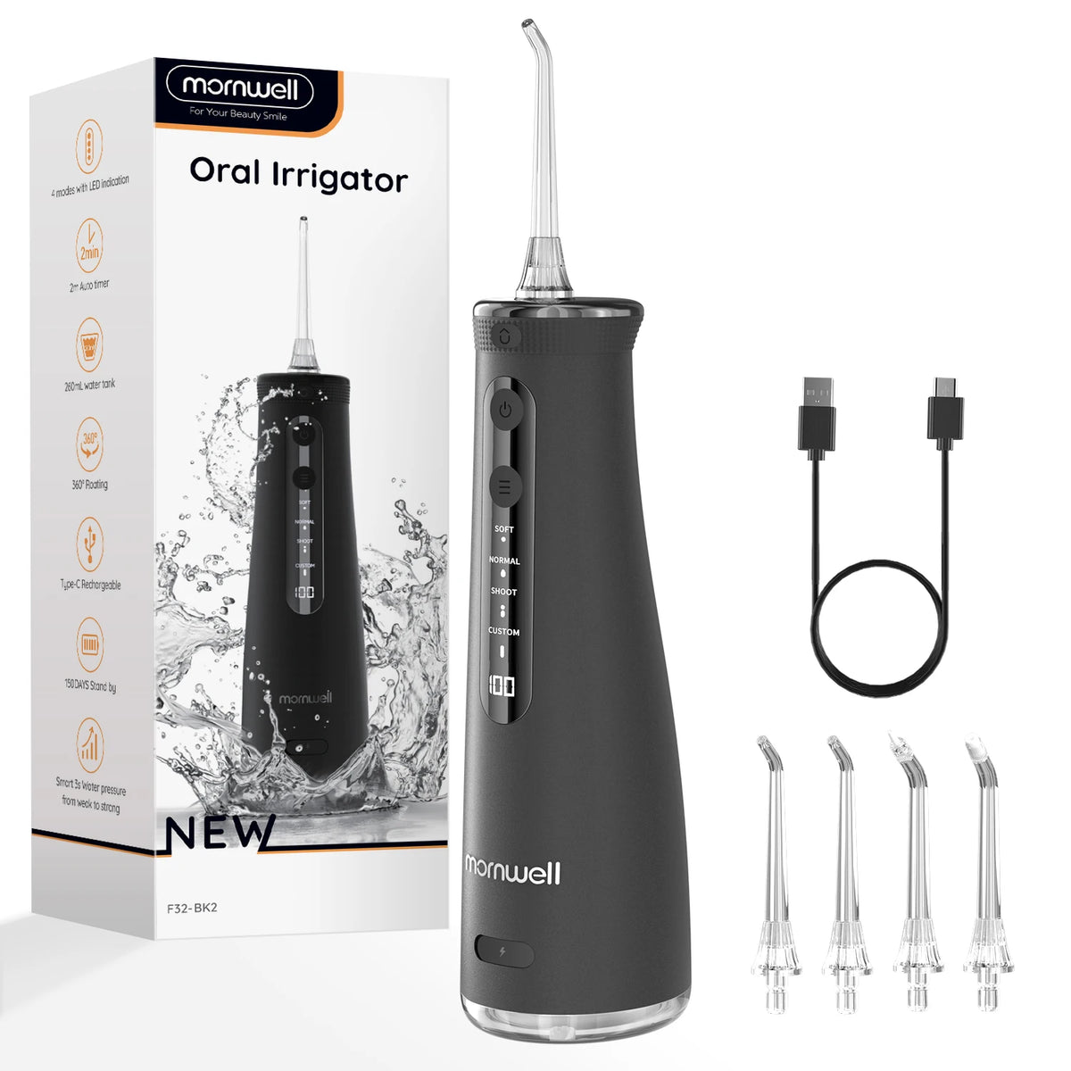 Home Teeth Whitening Oral Water Flosser for Deep Cleaning and Gum Care