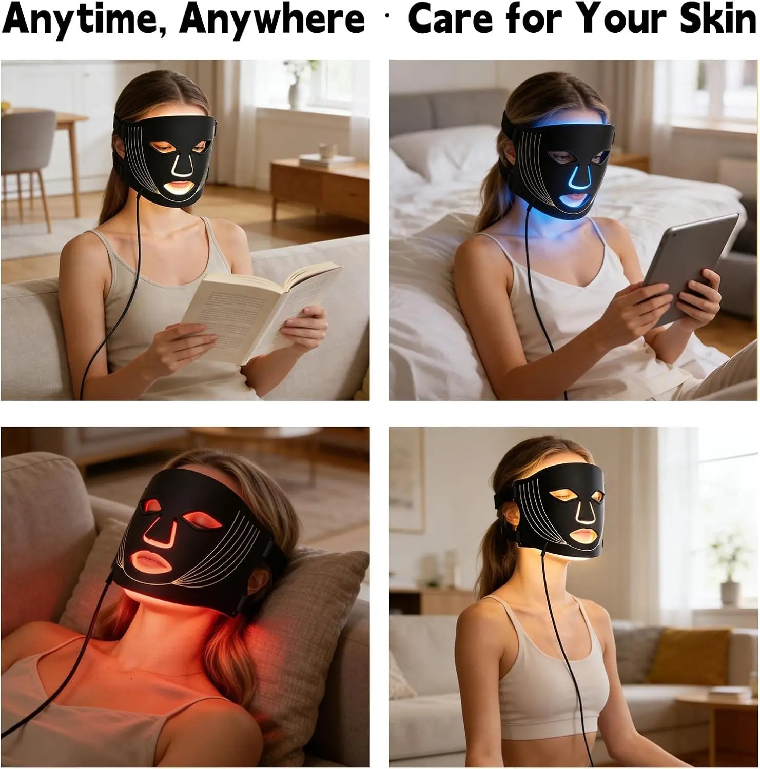 Home Spa Facial Care LED Face Mask for Glowing Skin - 6