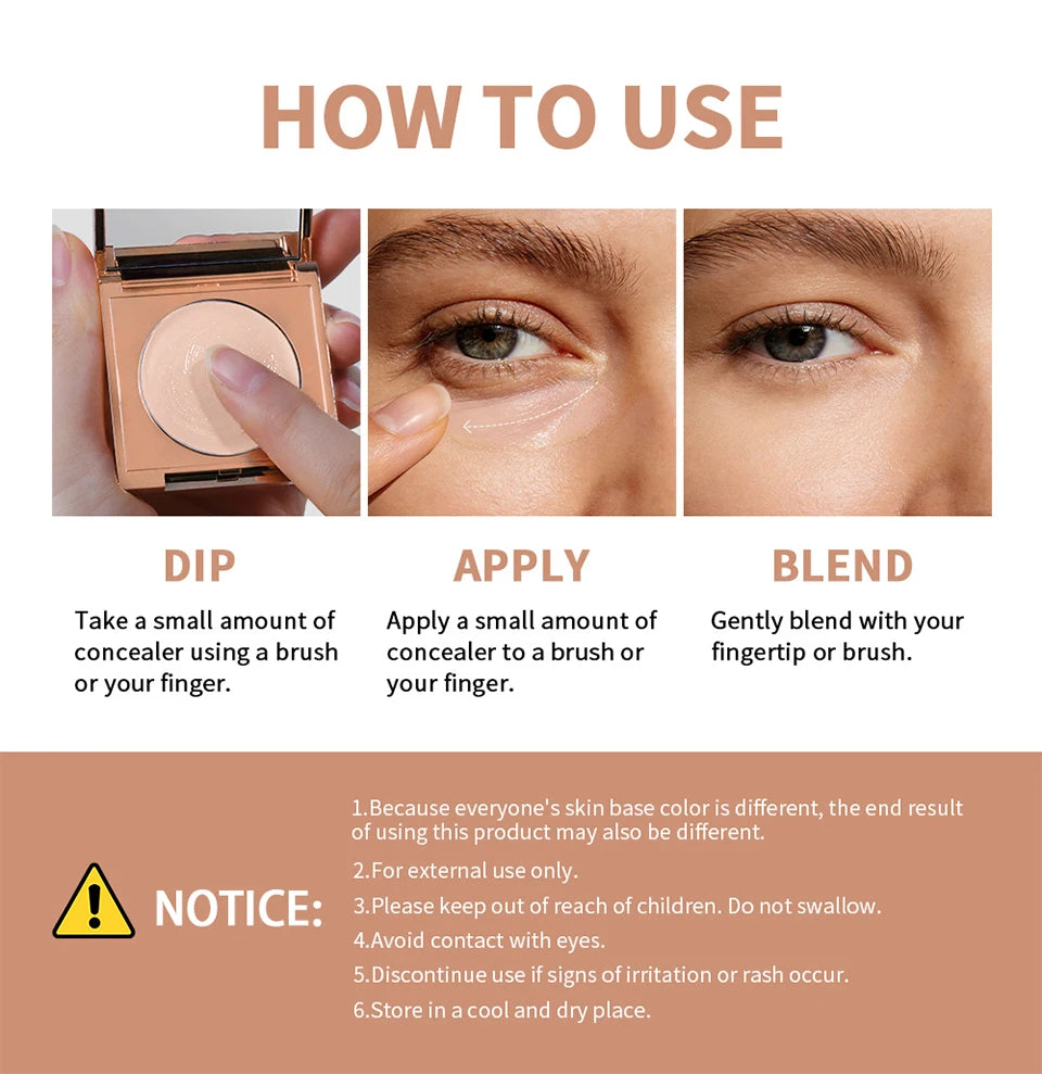 Daily Makeup Routine Under Eye Corrector Concealer for Flawless Coverage