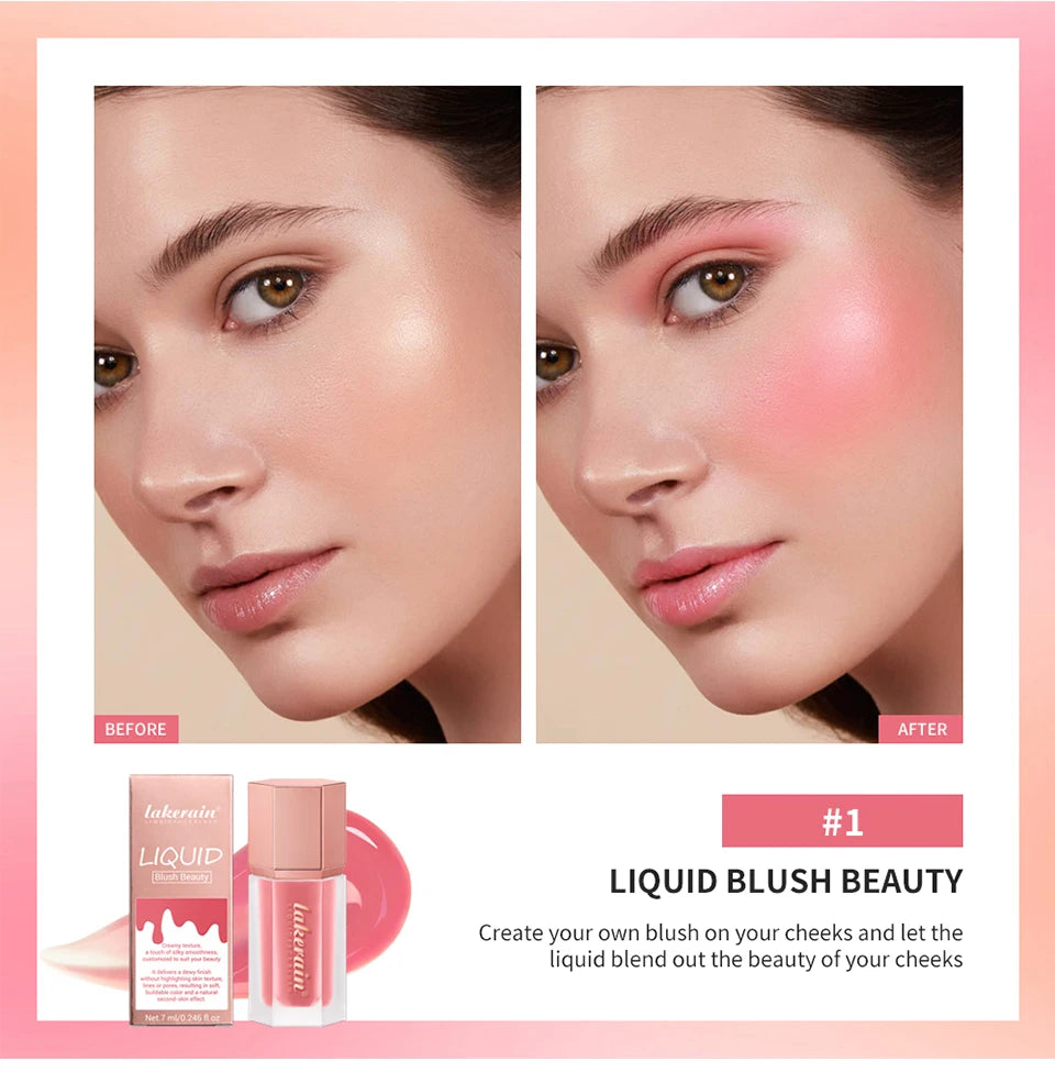 Daily Makeup Liquid Blush Long Lasting Waterproof Matte Velvet Formula - 10