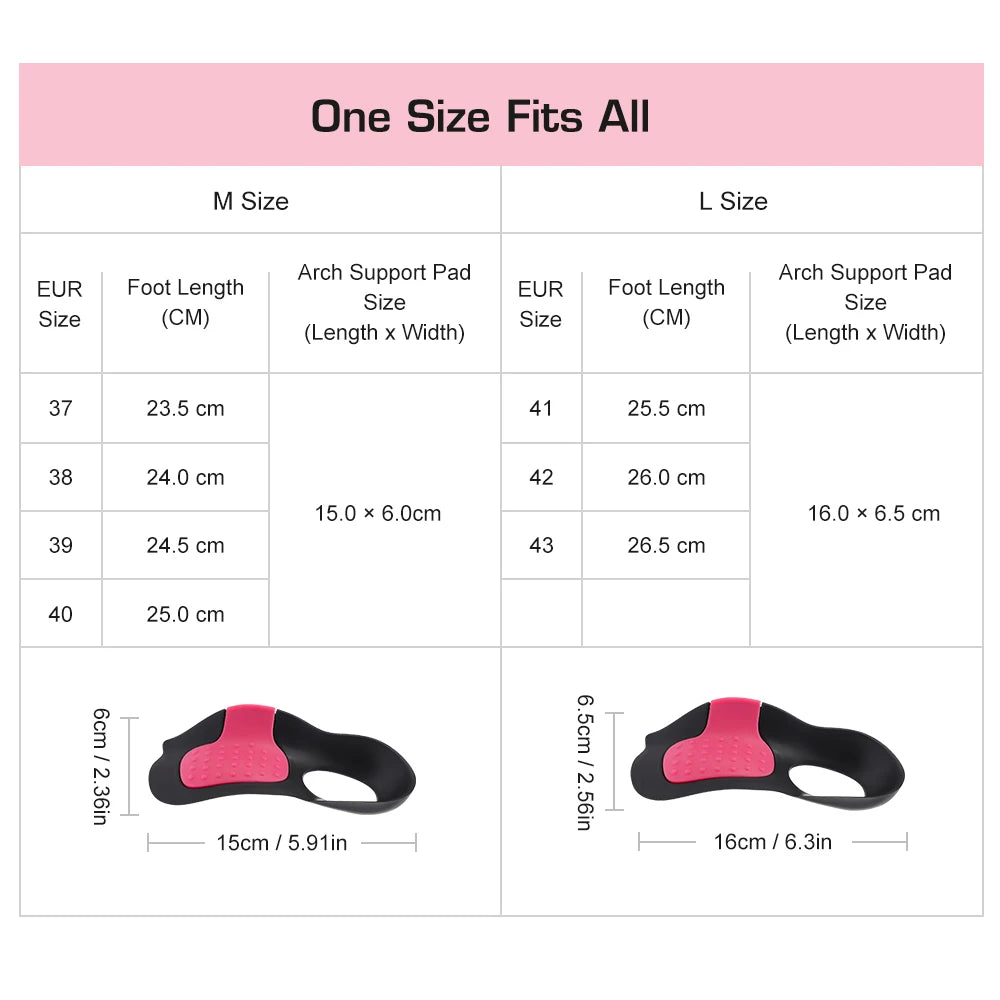 Daily footwear Arch Support Insoles for flat feet and fallen arches relief