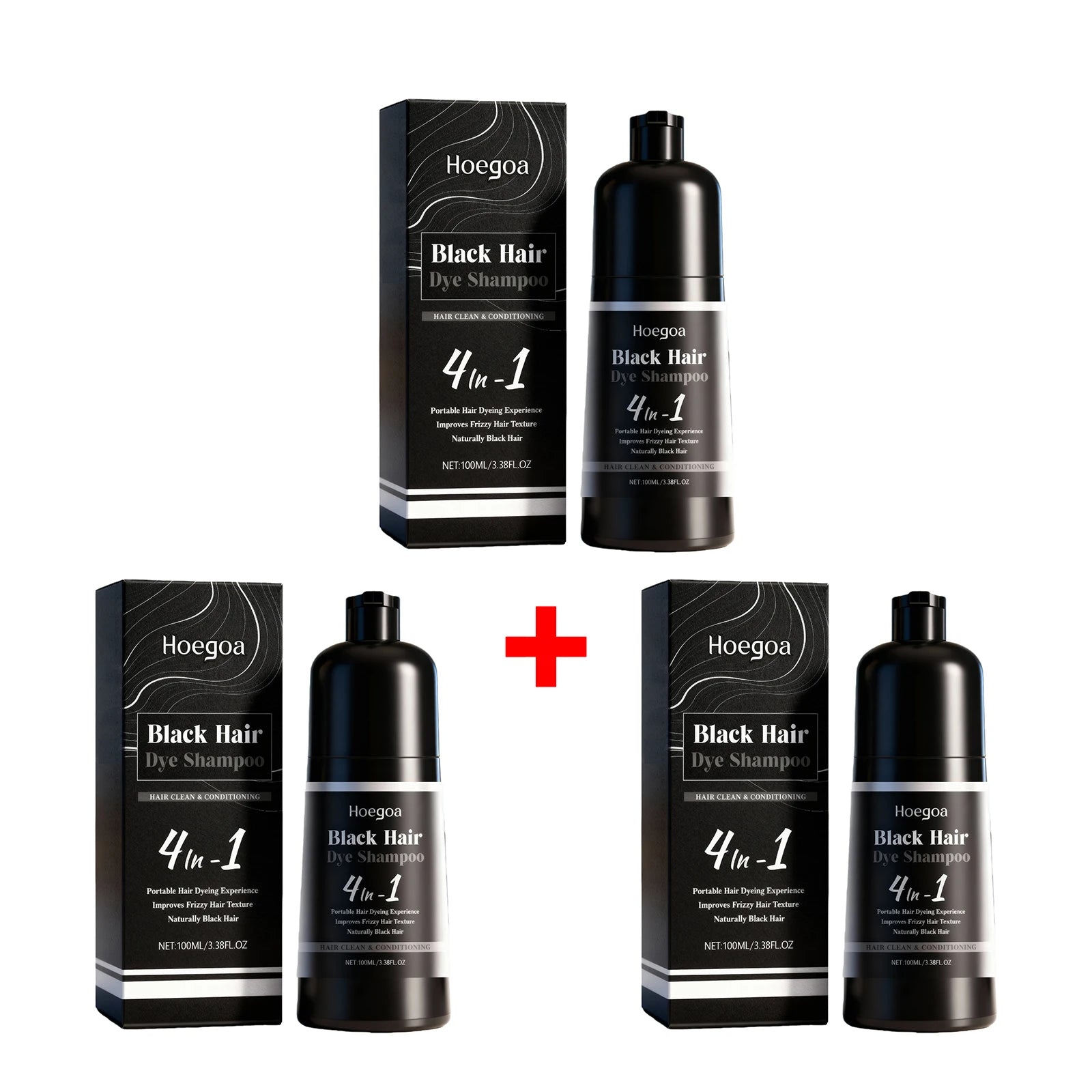 Bathroom Hair Care Black Hair Dye Shampoo for Gray Coverage and Shine - 15