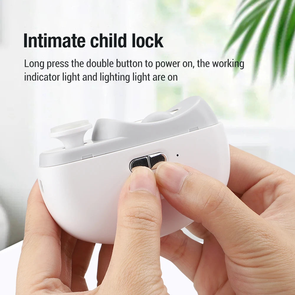 At Home Electric Nail Clipper Safe Trimmer with Light