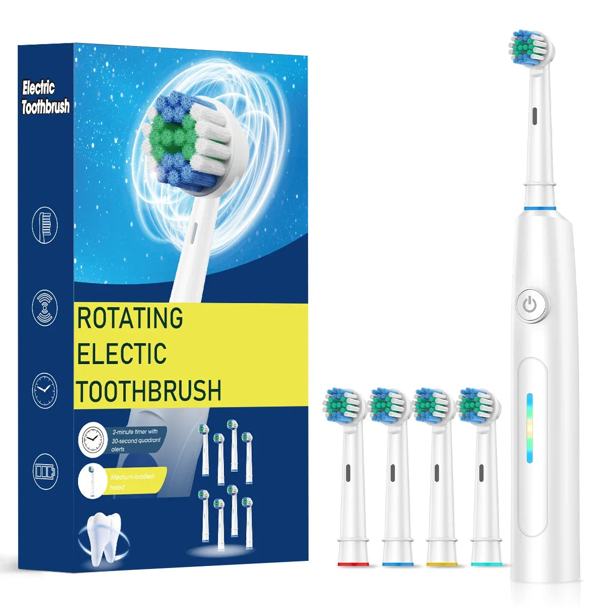 Daily bathroom routine electric toothbrush for a deeper clean