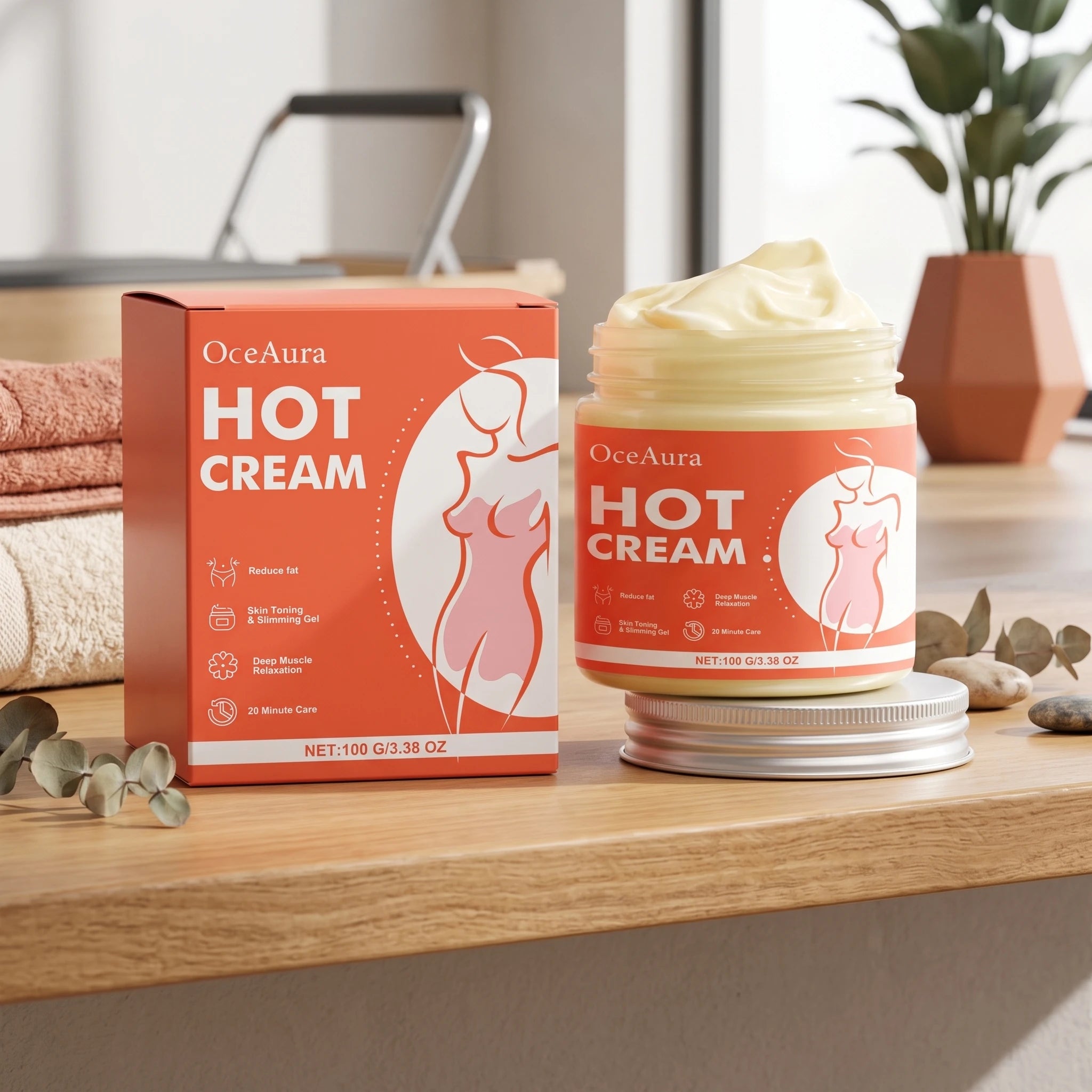Body Shaping Hot Cream Anti Cellulite Massage Gel for Tightening Skin - 2