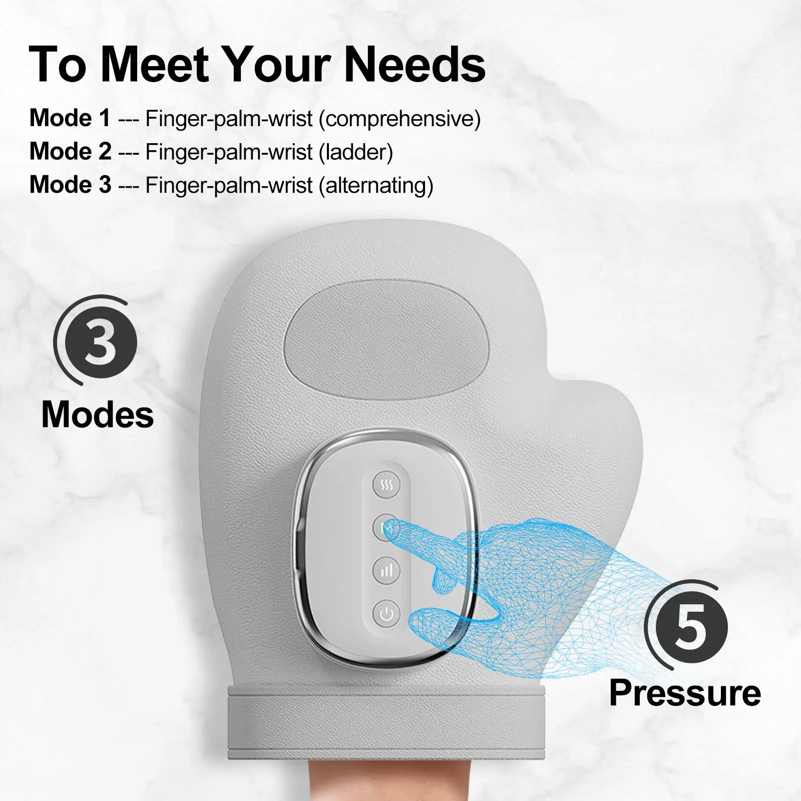 At Home Hand Massager with Airbag Compression for Palm Relaxation - 3
