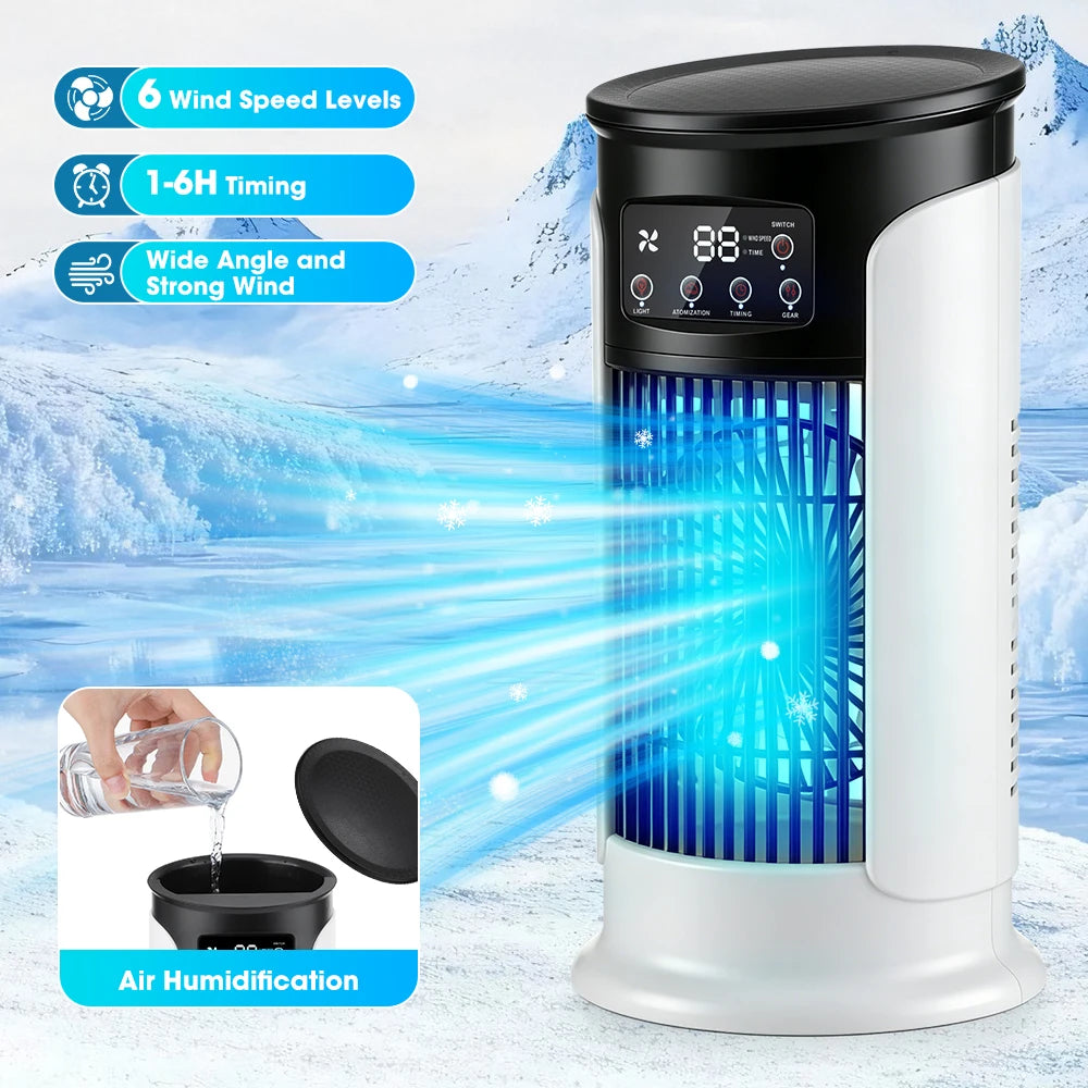 Home Office Portable Air Conditioning Fan for Instant Cooling Relief - 1