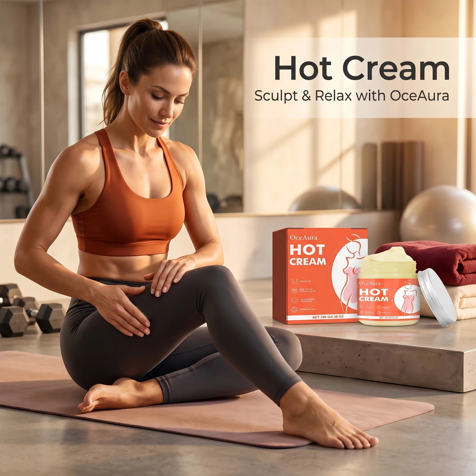 Body Shaping Hot Cream Anti Cellulite Massage Gel for Tightening Skin - 1