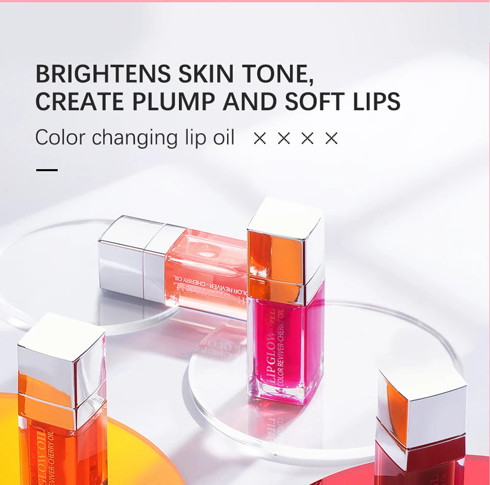 Daily Makeup Lip Oil Plumping Lip Gloss for Hydrated Shine