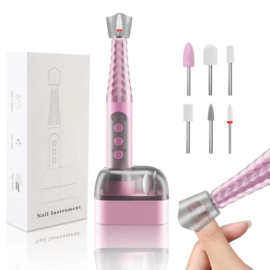 Salon and home use cordless electric nail file for smooth manicures