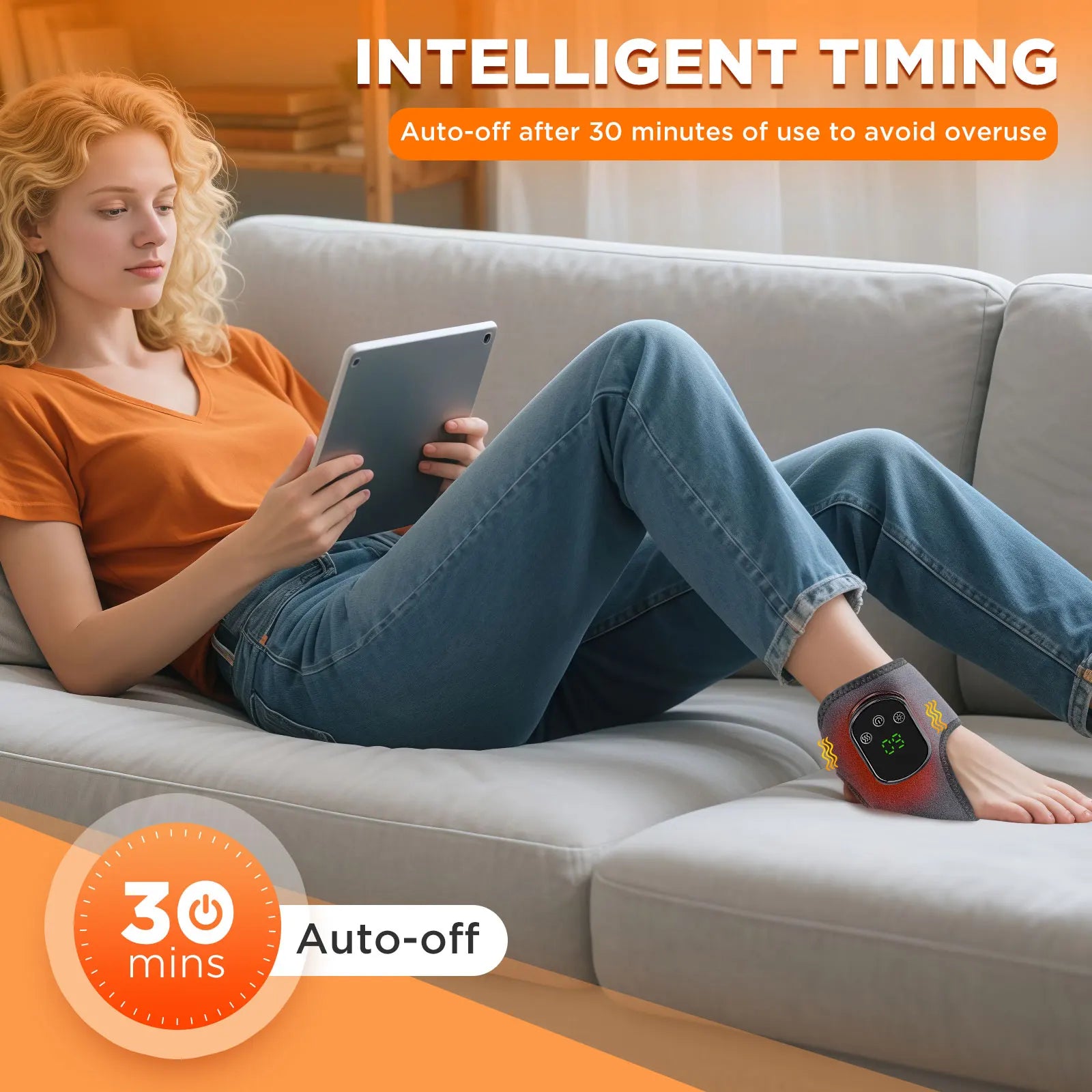 Relaxing at home heated ankle massager with soothing warmth - 9