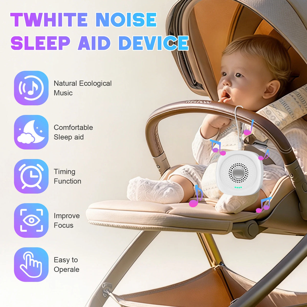 Bedtime Sleep Aid White Noise Machine for Restful Nights