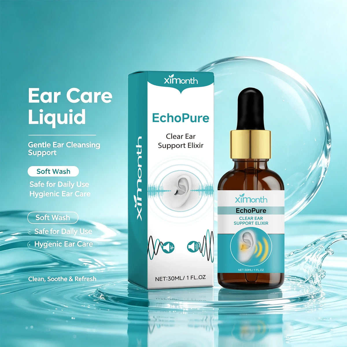 For Tinnitus Relief Ear Care Liquid To Dissolve Hard Impacted Ear Wax