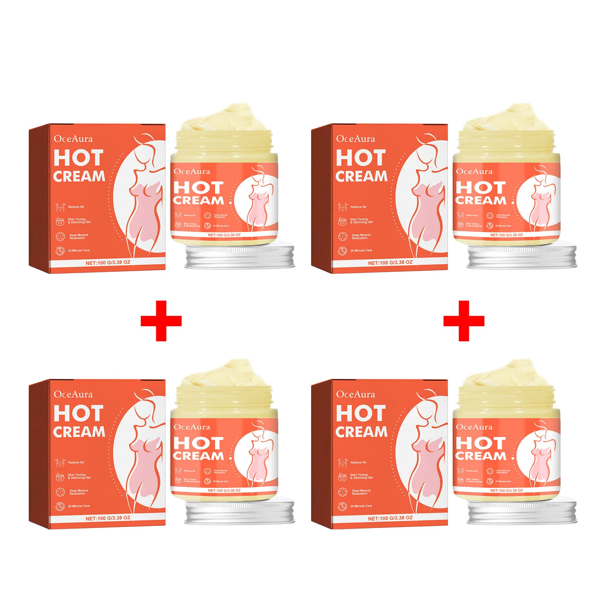 Body Shaping Hot Cream Anti Cellulite Massage Gel for Tightening Skin