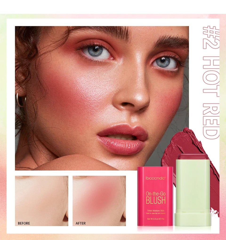 Daily Makeup Routine Cream Blusher Stick for Natural Glow and Moisture - 11