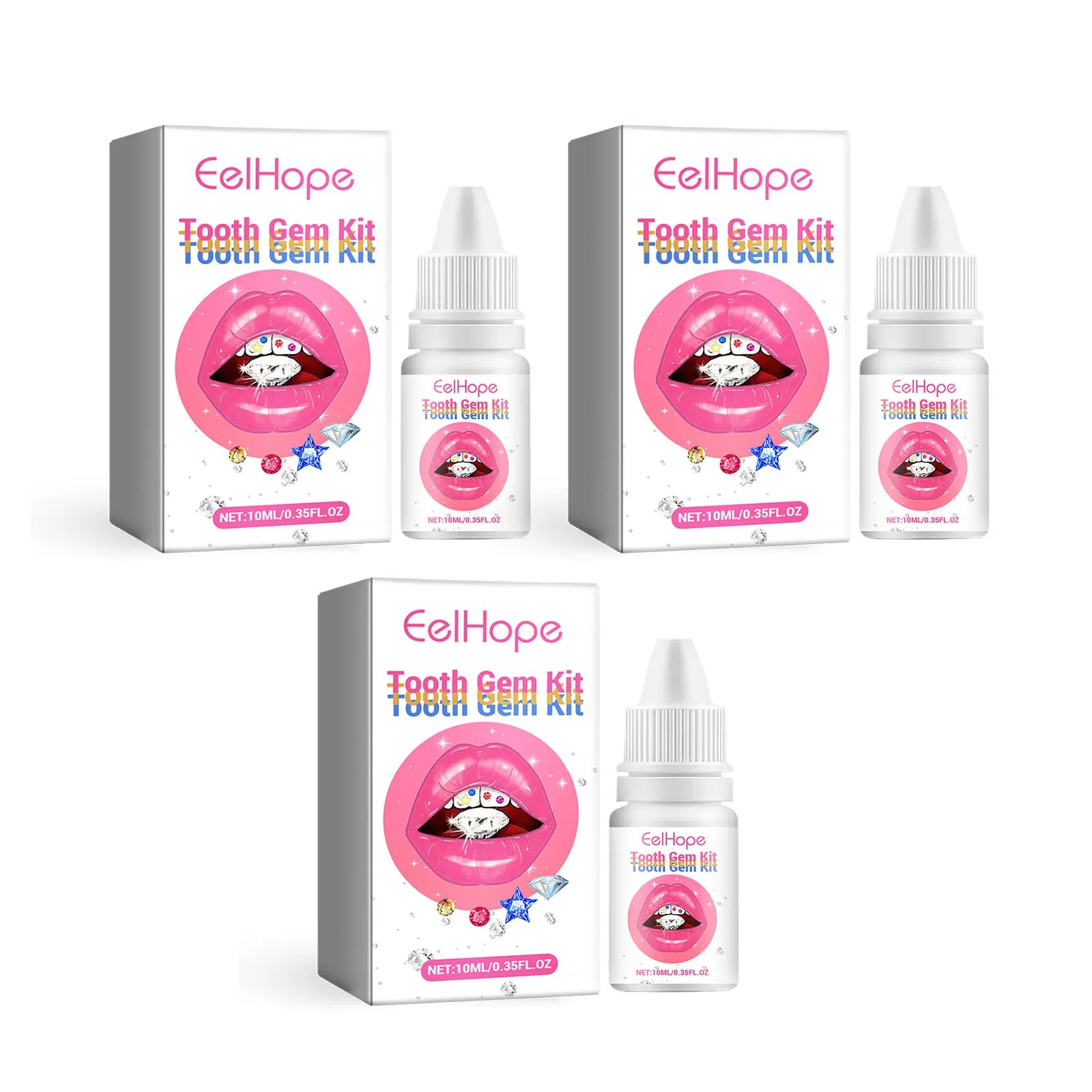 At Home DIY Tooth Gems Kit With Glue And UV Light Sparkle Ornaments - 18