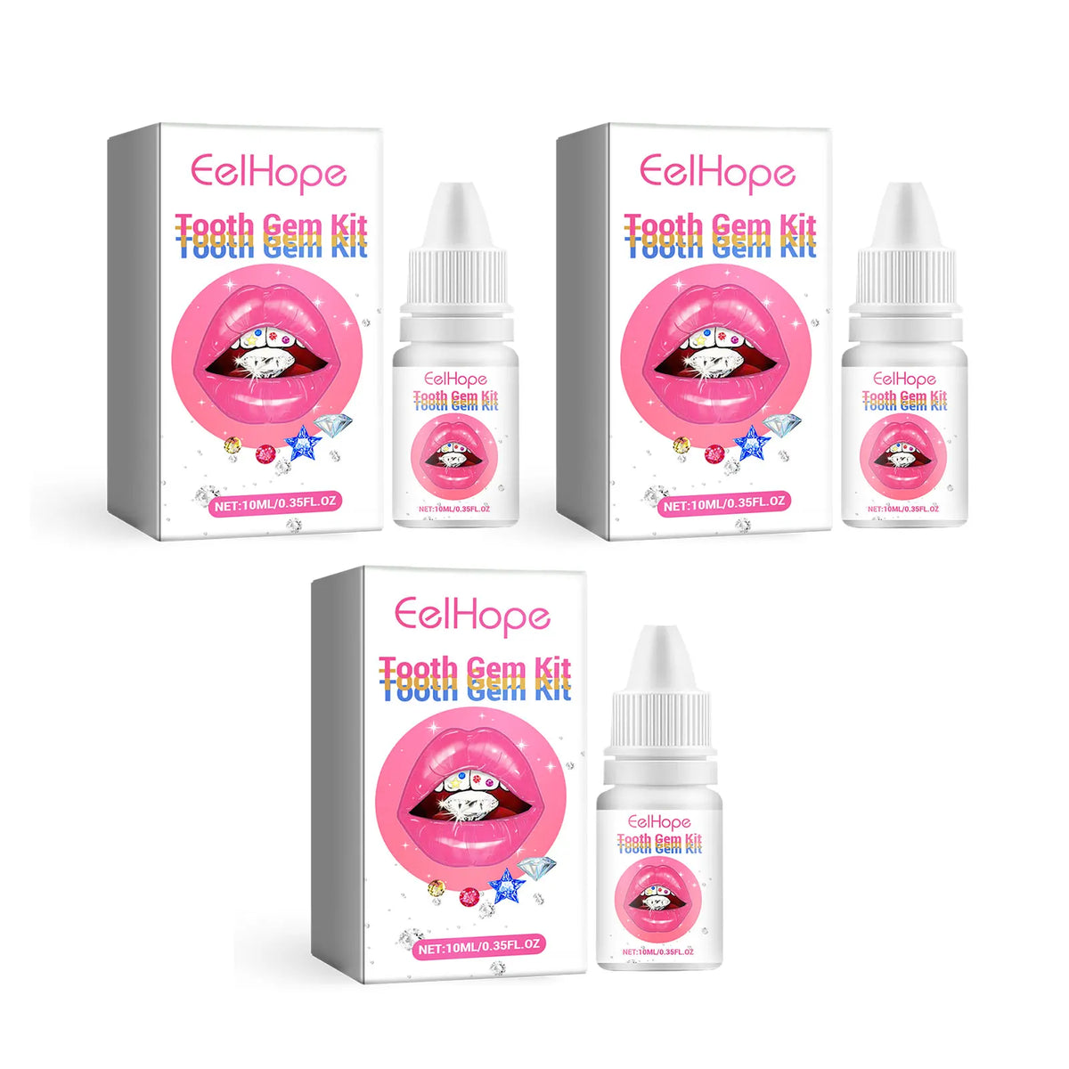 At Home DIY Tooth Gems Kit With Glue And UV Light Sparkle Ornaments