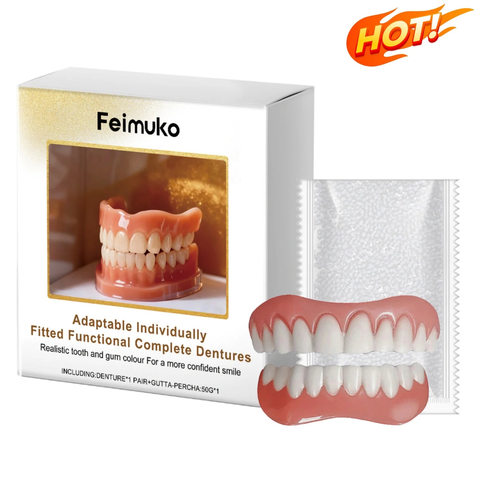 Daily Smile Denture Kit for a Comfortable and Natural Fit - 1