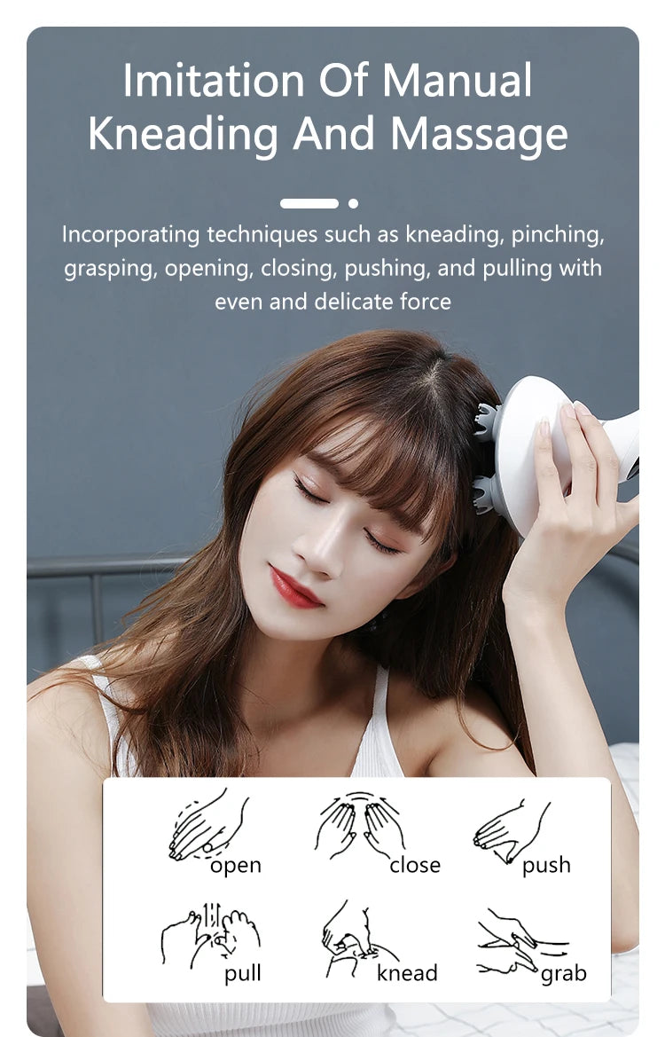 Home Relaxation Cordless Scalp Massager Electric Head Massager - 8