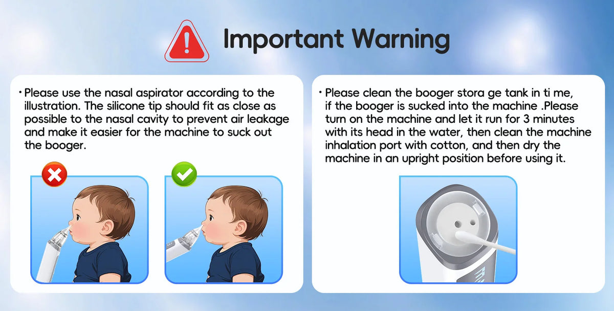 Nursery Nasal Aspirator for Babies with Gentle Suction Levels and Music