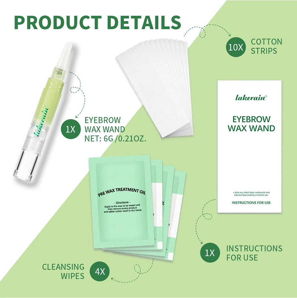 At Home Eyebrow Wax Wand Set for Precision Shaping and Smooth Results