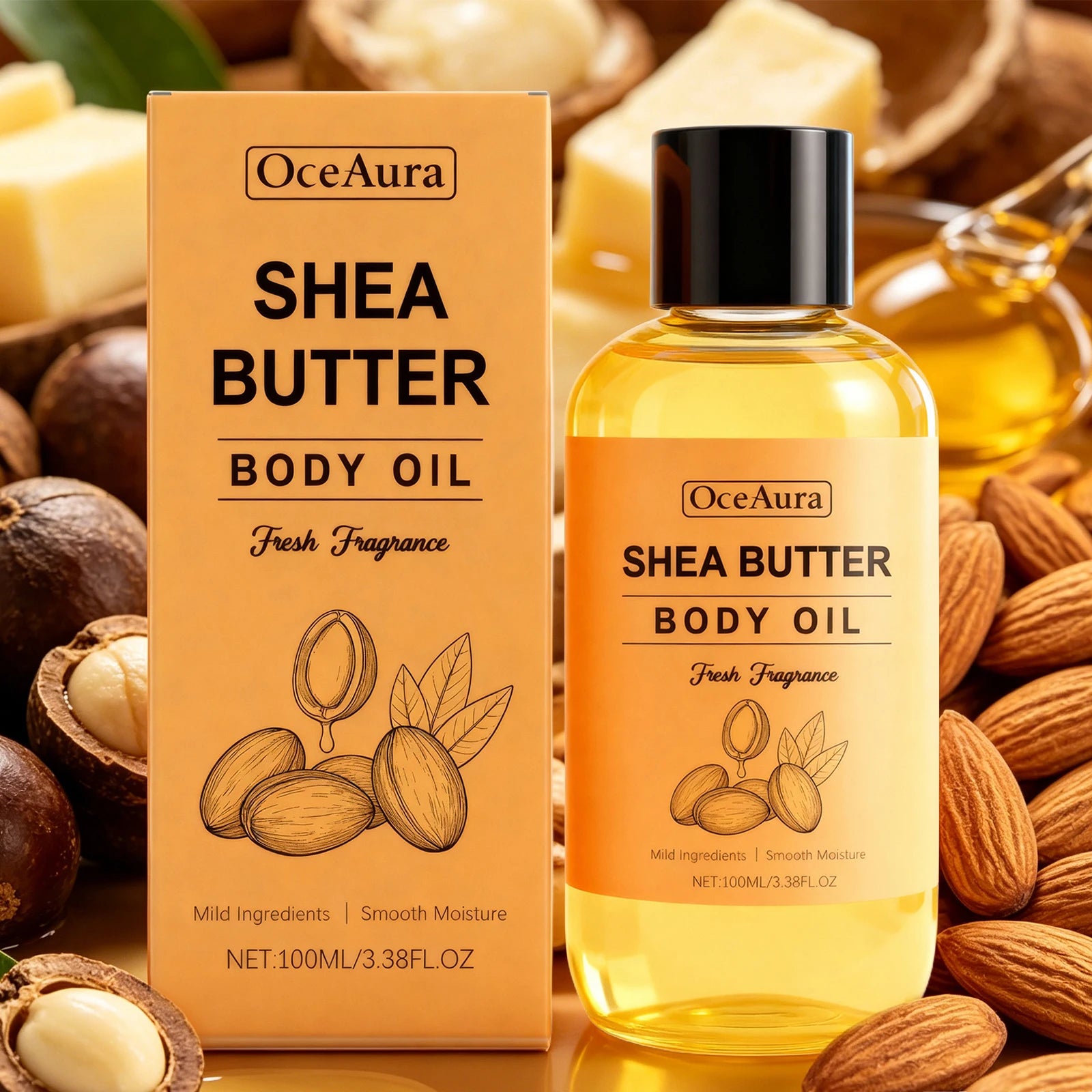 Dry Skin Shea Butter Body Oil for Deep Nourishing and Fast Absorption - 8