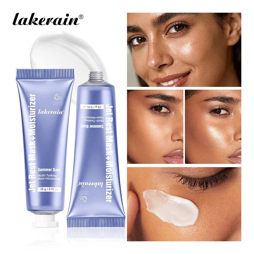 Daily skincare routine dry face moisturizer and hydrating facial mask cream - 1