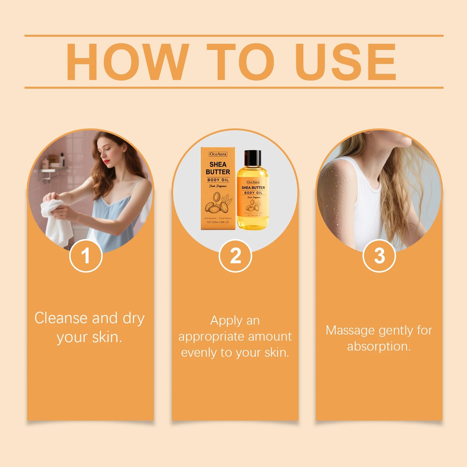 Dry Skin Shea Butter Body Oil for Deep Nourishing and Fast Absorption - 17