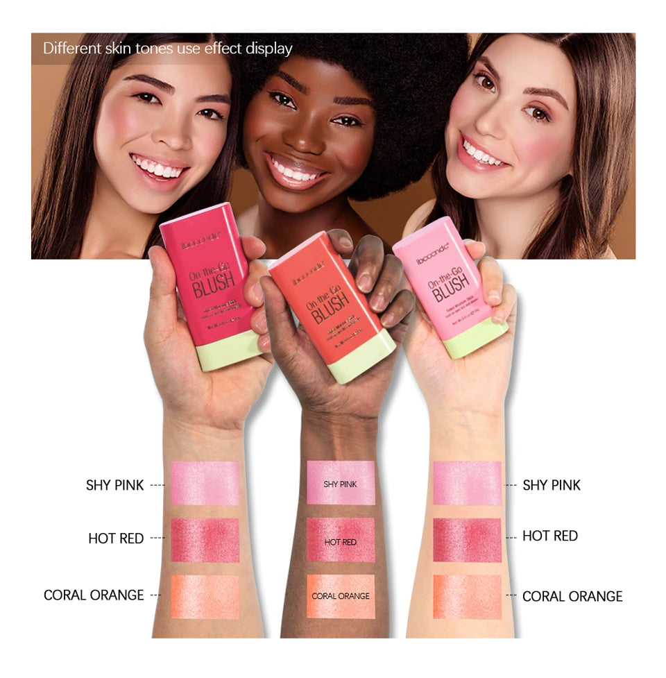 Daily Makeup Routine Eraser Blush Stick for Natural Finish Glow