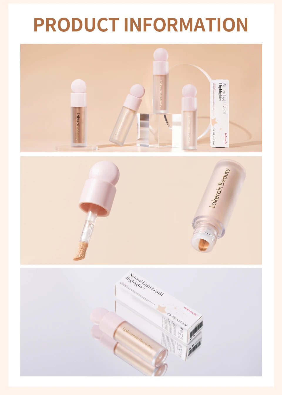 Daily Makeup Natural Light Liquid Highlighter for Radiant Glow
