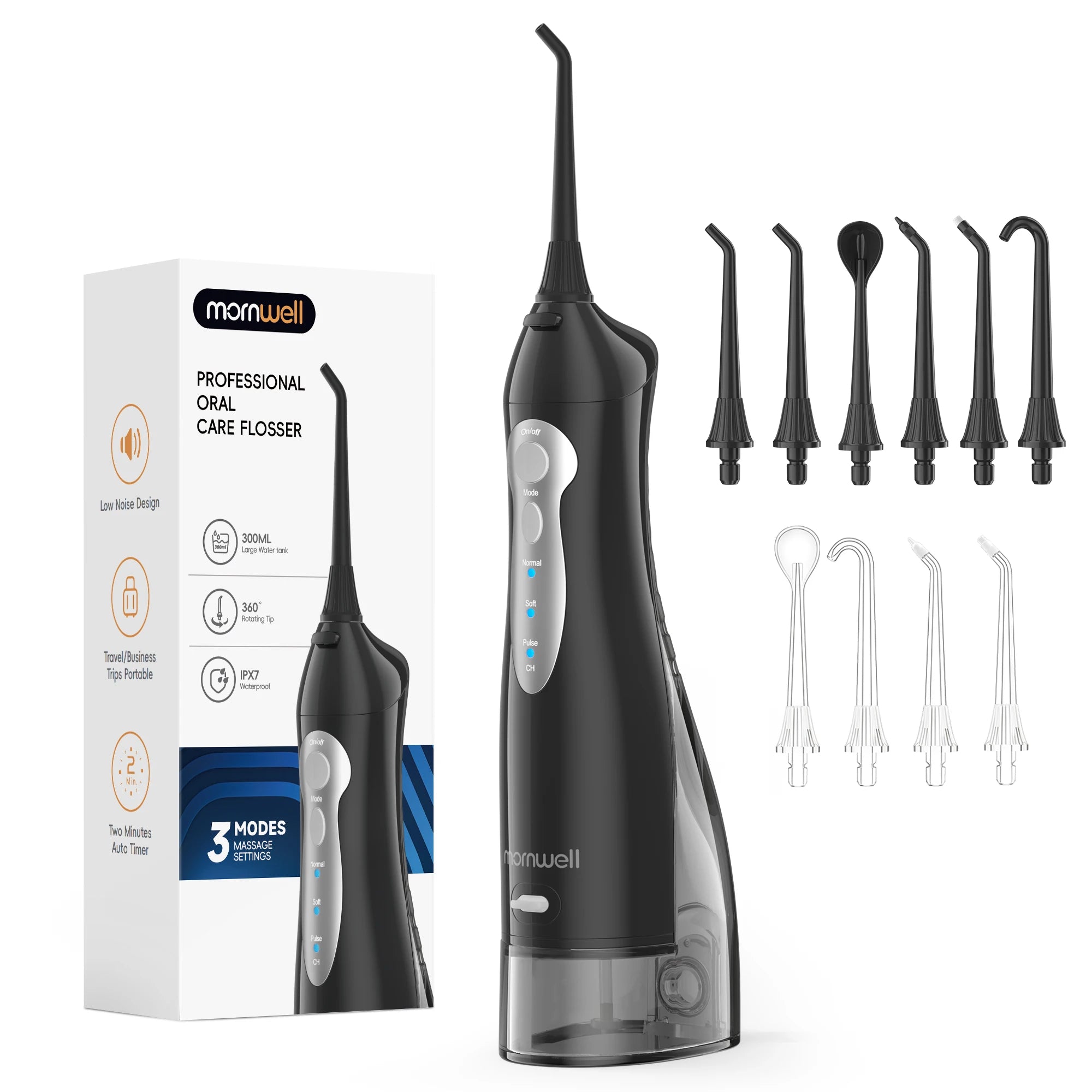 Travel Cordless Water Flosser Portable Teeth Clean USB Rechargeable Jet - 19