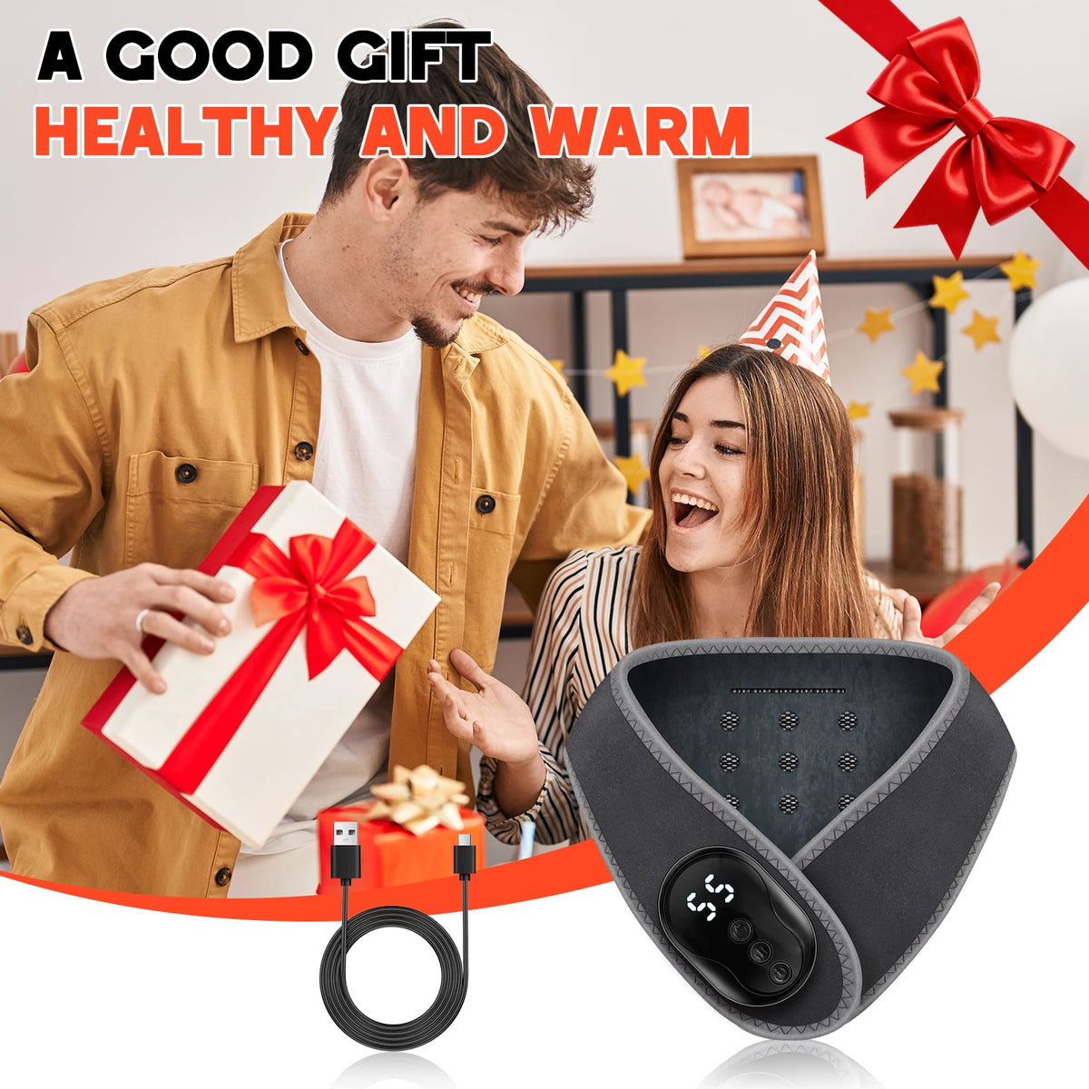 At Home Portable Neck Massager Wrap for Daily Relaxation and Comfort