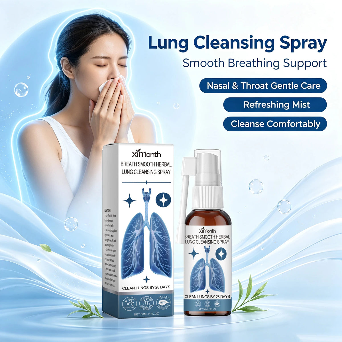 Daily Care Nasal Cleansing Spray for Throat Discomfort and Fresh Breath