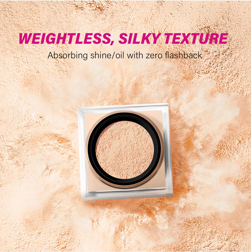 Daily Makeup Routine Loose Setting Powder for Flawless Matte Finish
