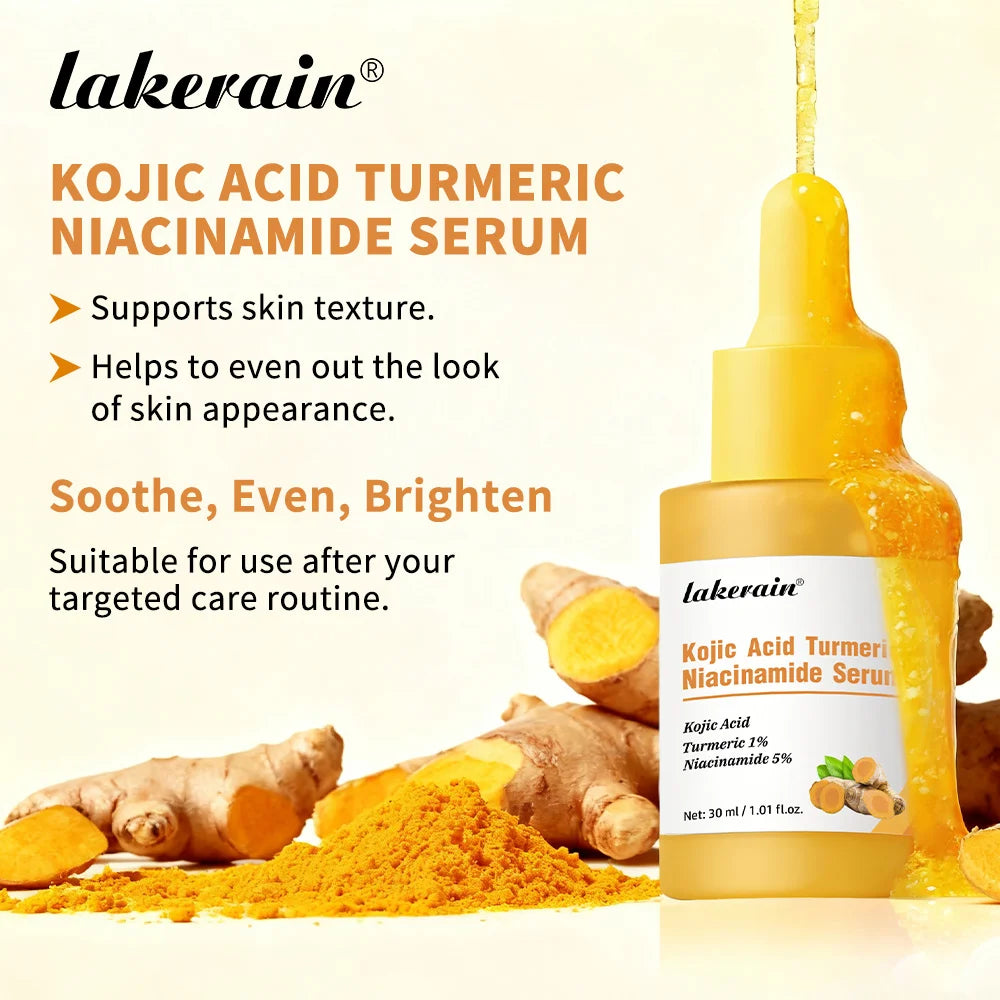 Face Skin Kojic Acid Turmeric Serum for Brightening and Hydration