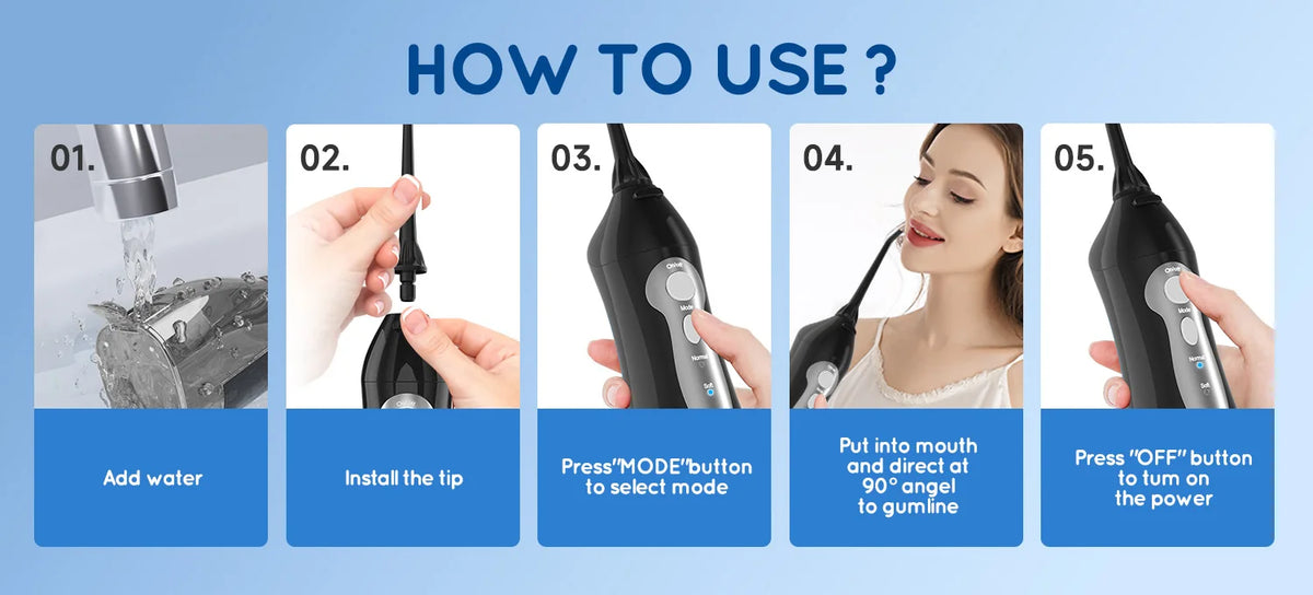 Home Dental Care Portable Water Flosser and Electric Toothbrush Set