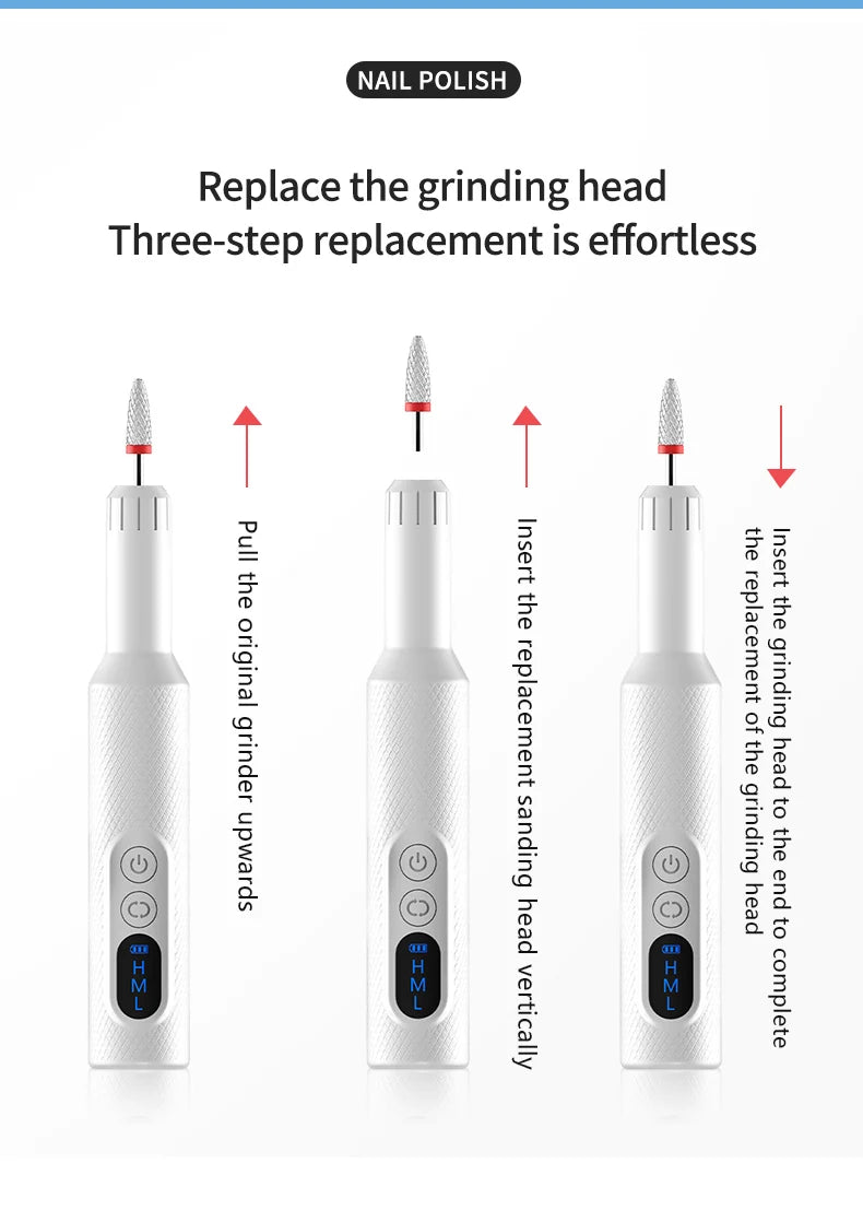 Salon Manicure Electric Nail File Machine for Easy At Home Gel Filing - 16