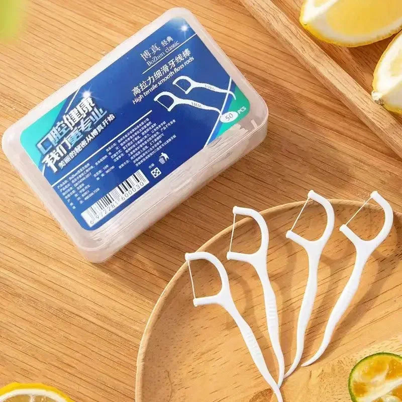 Daily Dental Care Portable High Tension Dental Floss Picks Dispenser