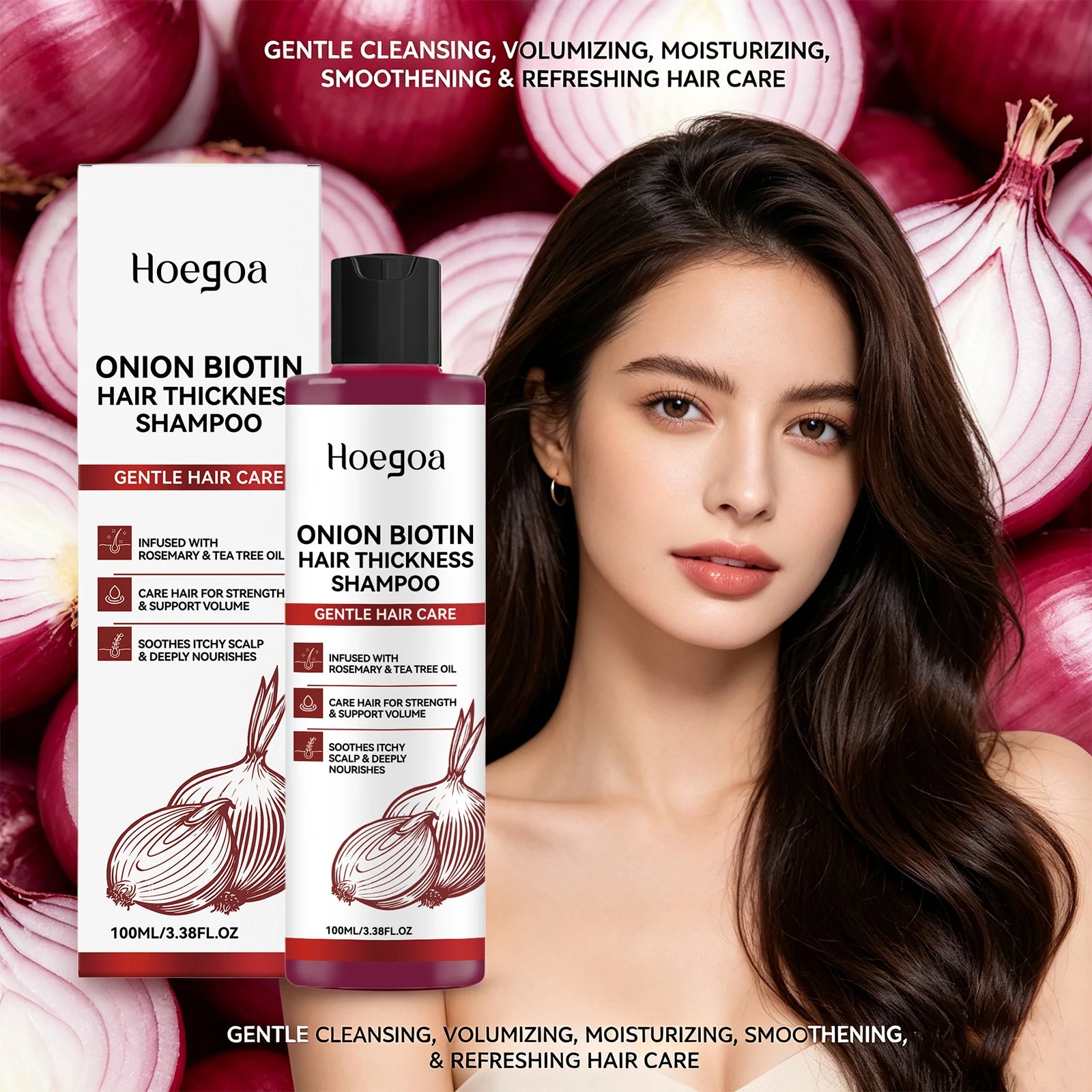 Daily Shower Onion Biotin Shampoo for Voluminous and Smooth Hair Care - 11