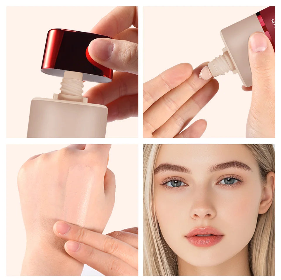 Daily Makeup Blur Base Balm and Dual Brush Set for Smooth Finish - 20