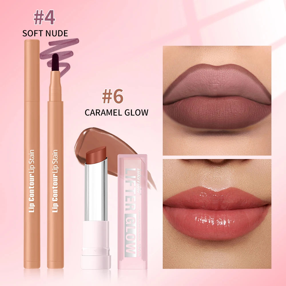 Daily makeup routine lip liner pencil and moisturizing lip balm kit - 10