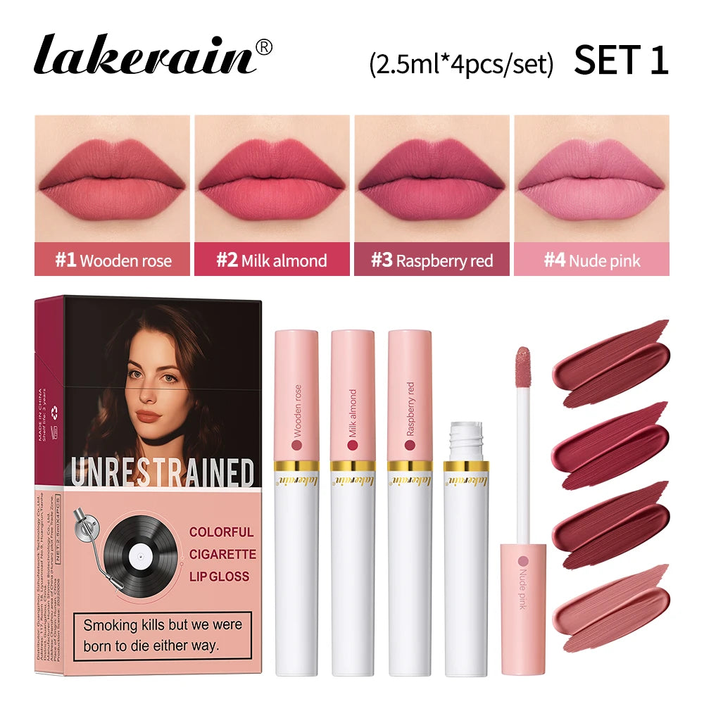 Daily makeup matte lipstick set for long lasting velvet lip tint color