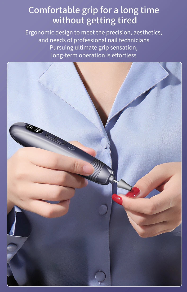 Home Manicure Electric Nail File Set for Easy Trimming and Polishing - 15