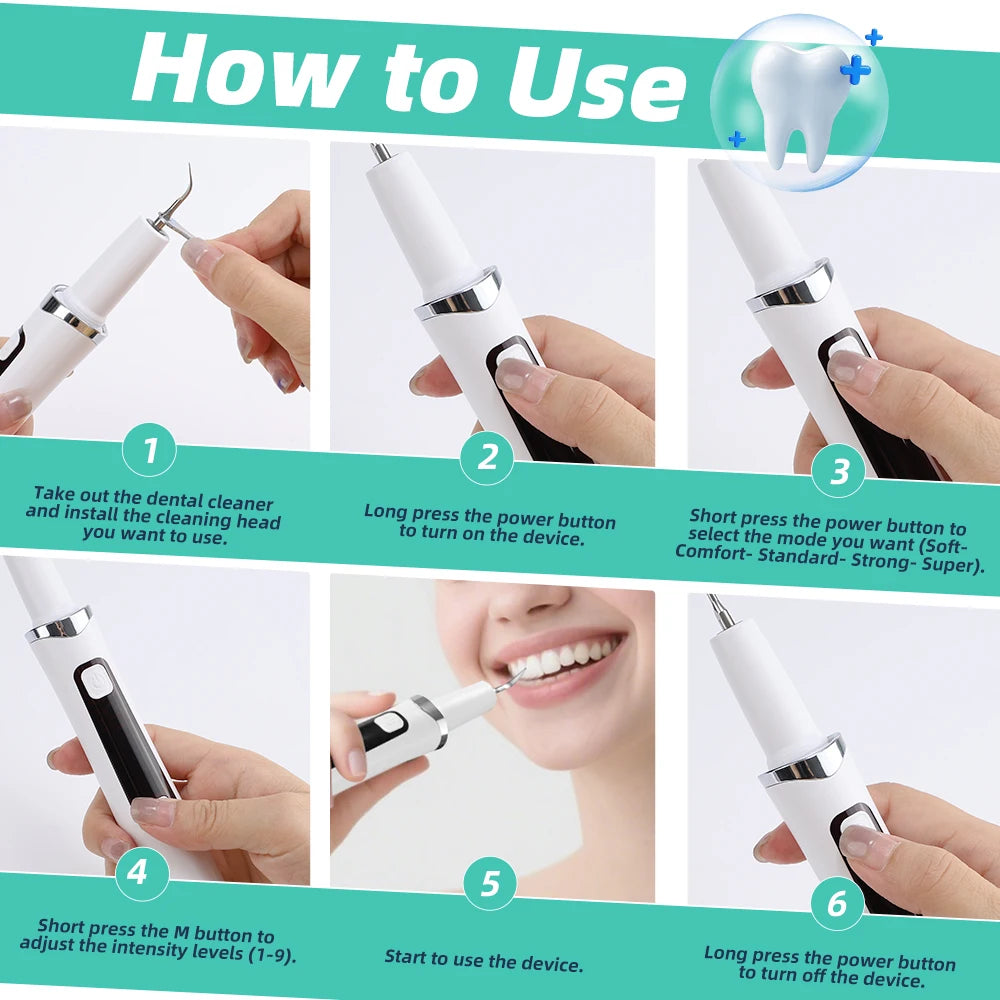 Bathroom Dental Scaler Electric Tooth Cleaner for Tartar Plaque Removal